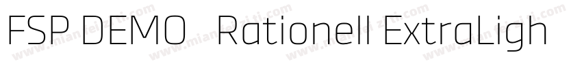 FSP DEMO   Rationell ExtraLight字体转换
